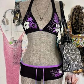 Spring And Summer Fashion Trend Sexy Bikini Suit (Option: Purple Suit-S)